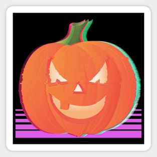 Halloween Vaporwave Jack o lantern Sticker